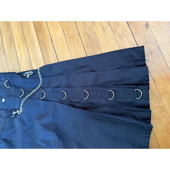 Black gothic chainlink kilt skirt dark steampunk heavy duty dark punk - Picture 4 of 12